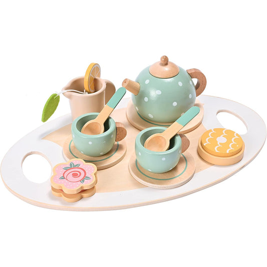 MontessoriLernwelt Hauptbild – Montessori Holz Teeset für Kinder Rollenspiel & Fantasie Spielzeug