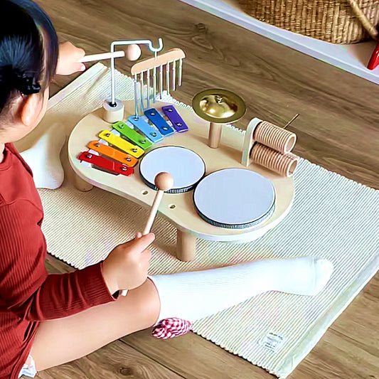 Montessori Holz Musikinstrument für Kinder, fördert musikalische Fähigkeiten und Kreativität bei jungen Talenten.