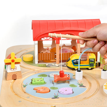 Der ultimative 9-in-1 Holz-Aktivitätstisch | All-in-One Lernzentrum für Kleinkinder
