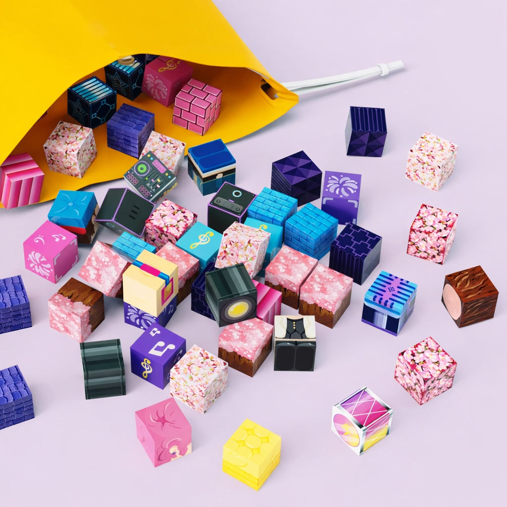 Magnetische Bausteine Electric Carnival 2 cm – 120 Teile