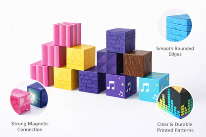 Magnetische Bausteine Electric Carnival 2 cm – 120 Teile