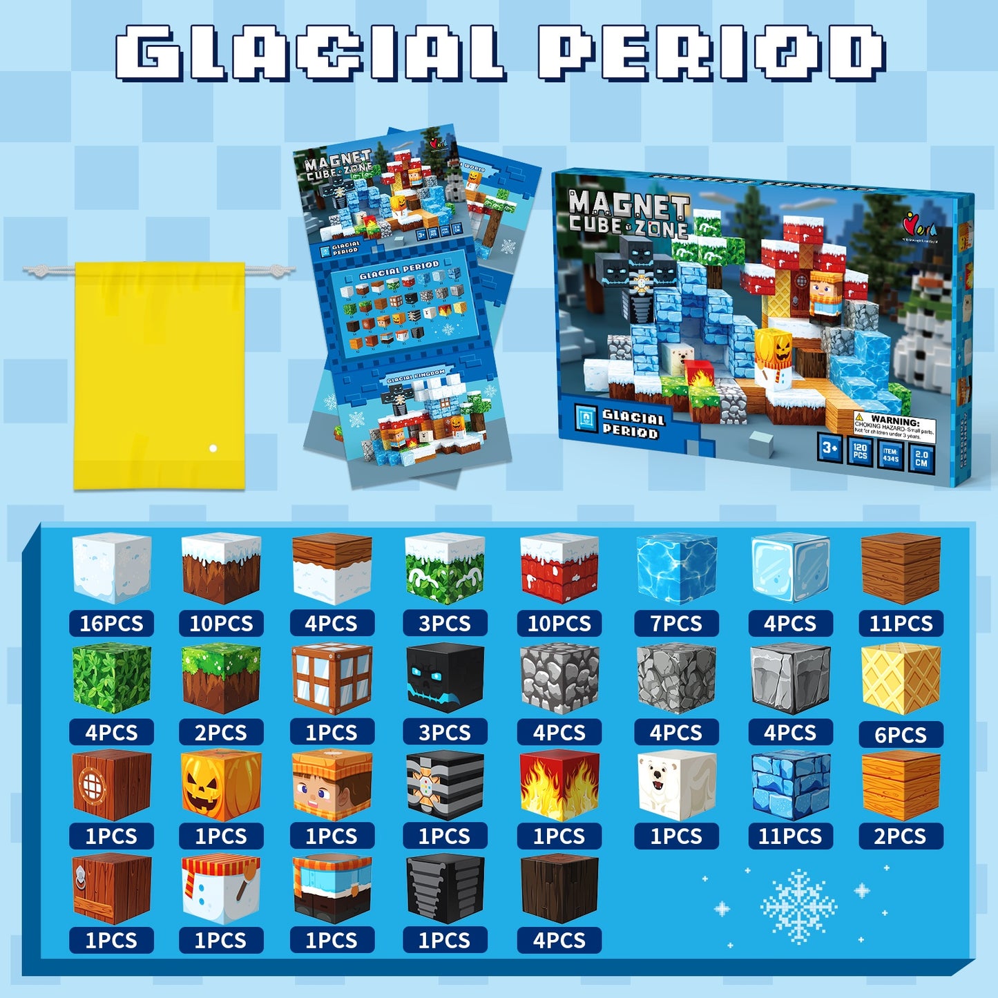 Magnetischer Eiswelt Baukasten für Kinder
