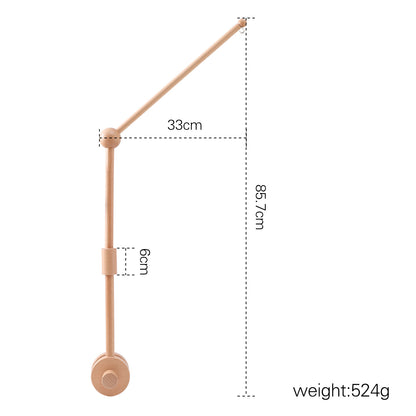 Beechwood mobile holder for baby crib – 2-stage & 360° rotating