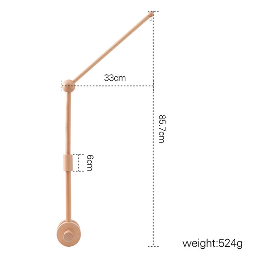 Buchenholz Mobile-Halter fürs Babybett – 2-stufig & 360° drehbar