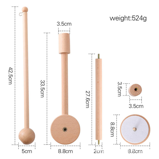 Buchenholz Mobile-Halter fürs Babybett – 2-stufig & 360° drehbar