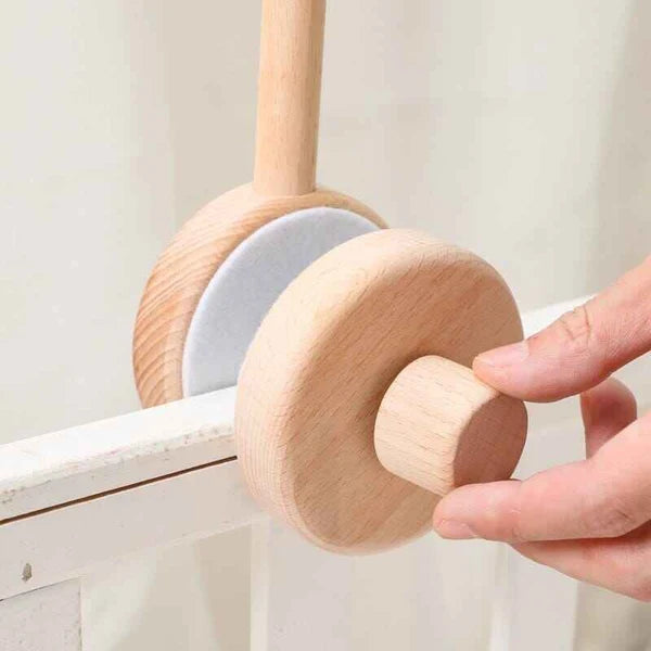Beechwood mobile holder for baby crib – 2-stage & 360° rotating