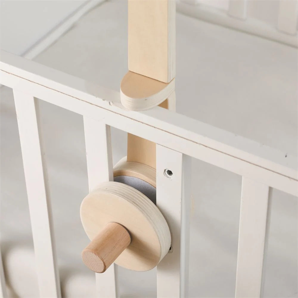 Beechwood mobile holder for baby crib – 2-stage & 360° rotating
