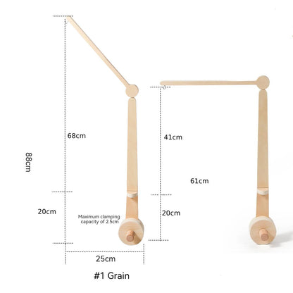 Beechwood mobile holder for baby crib – 2-stage & 360° rotating