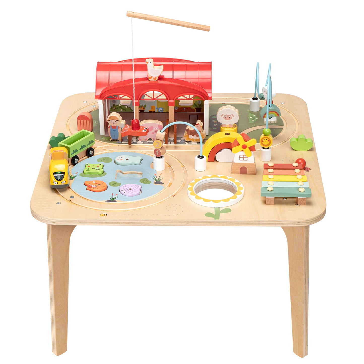 9-in-1 Wooden Activity Table | All-in-One Learning Center for Toddlers