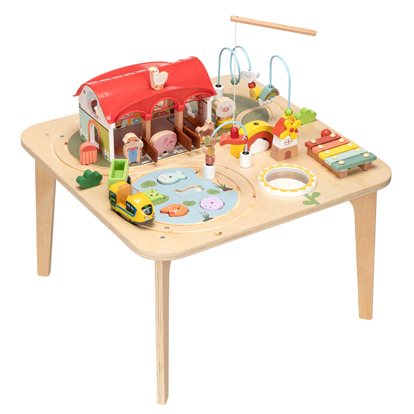 9-in-1 Wooden Activity Table | All-in-One Learning Center for Toddlers