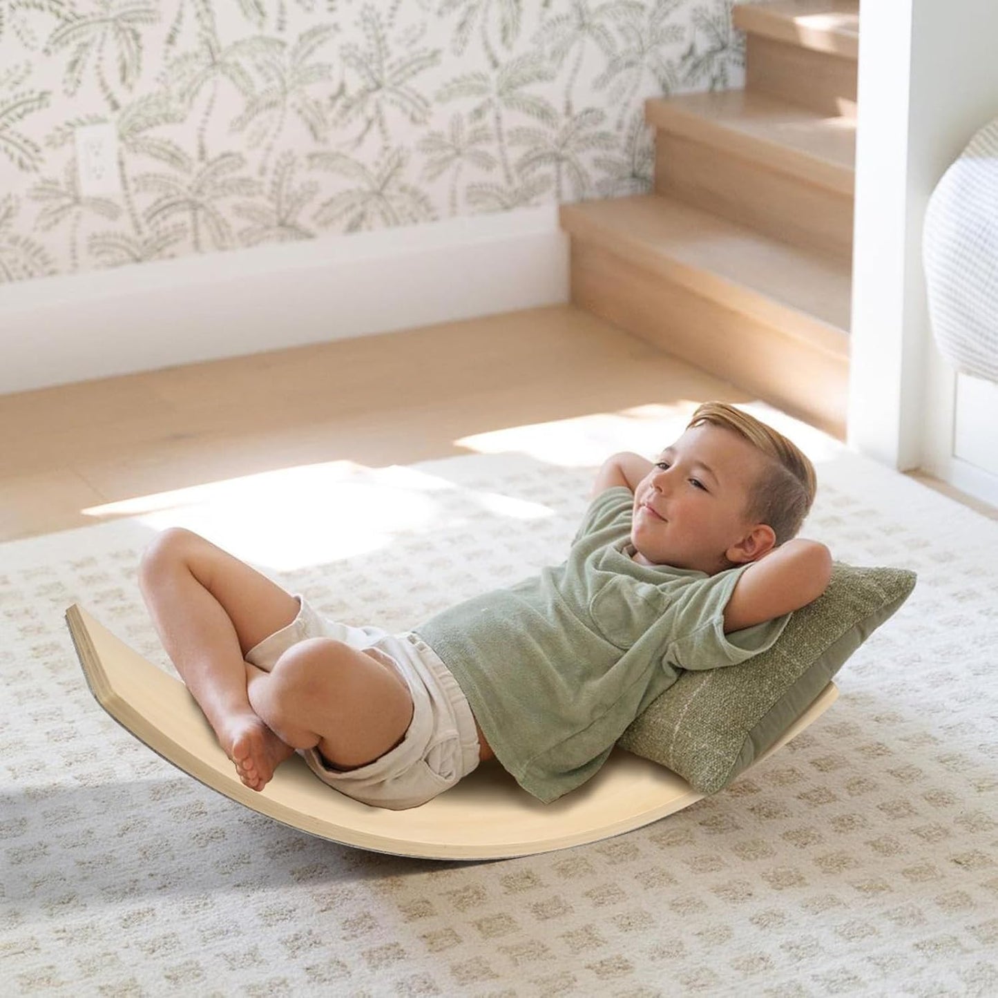Montessori Balance Board aus Holz – Wackelbrett für Kinder