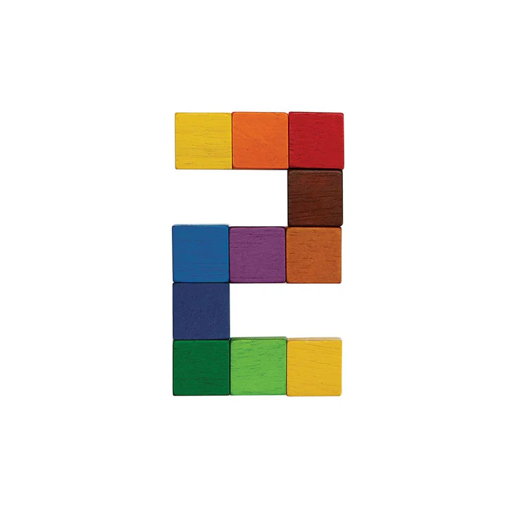 Cubes de comptage Montessori – Jouet d'apprentissage des mathématiques coloré en bois
