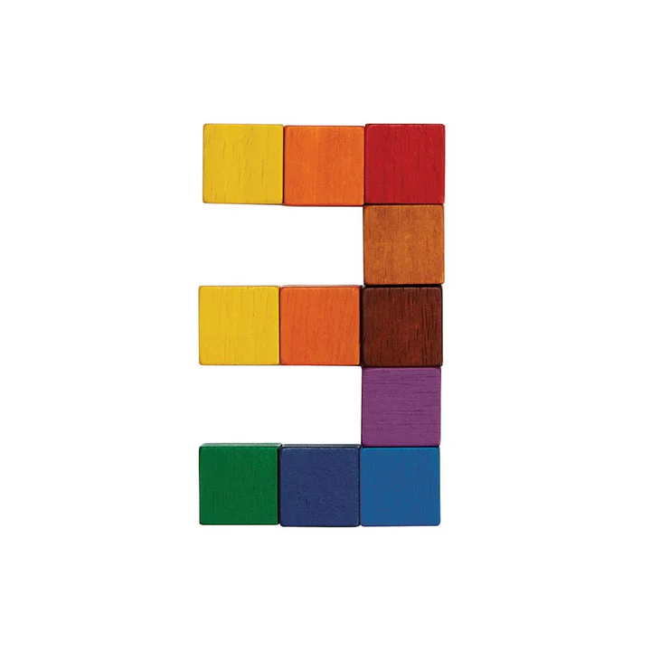 Cubes de comptage Montessori – Jouet d'apprentissage des mathématiques coloré en bois