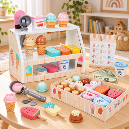 Montessori Holzspielzeug Eisdiele für das Kinderzimmer