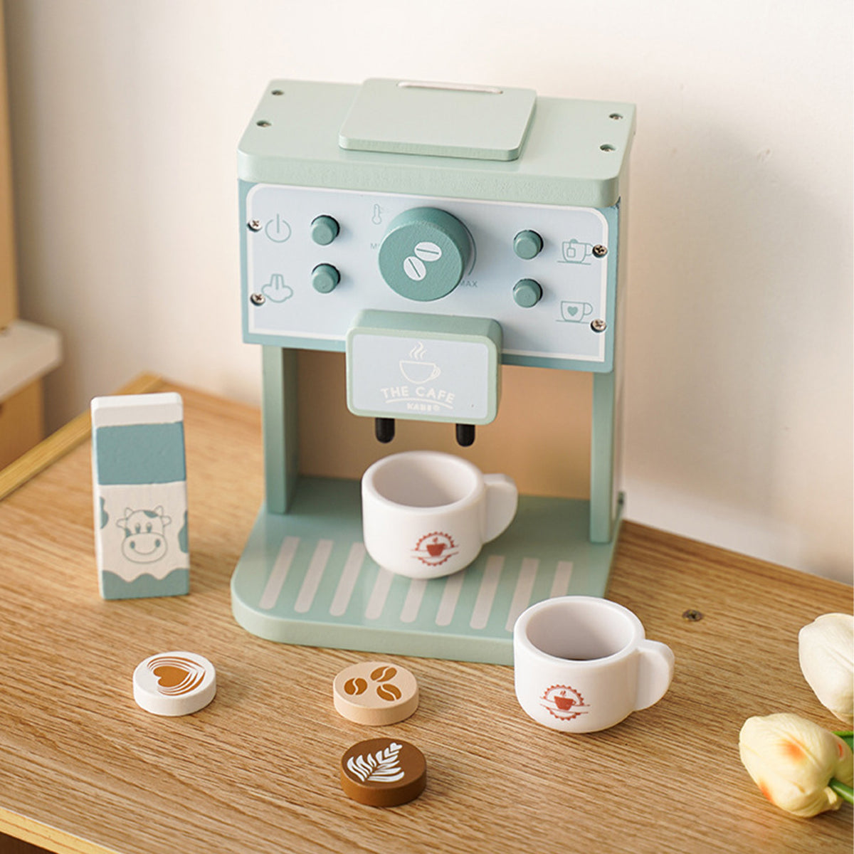 Montessori Holz Kaffeemaschine für Kinder zur Förderung von Kreativität und Selbstständigkeit