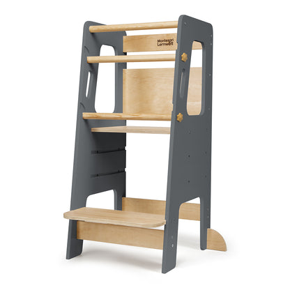 Montessori Learning Tower Solid Wood Classic – Gray