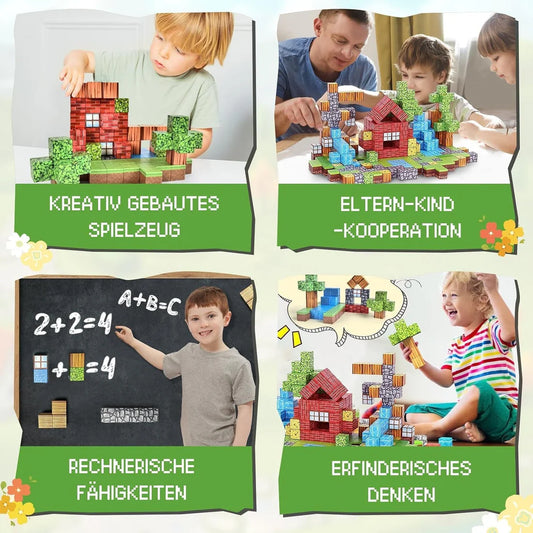 Blocs de construction magnétiques Montessori – Jouet éducatif créatif