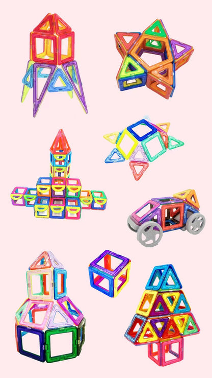 MontessoriLernwelt magnetische Bausteine Set für Kinder ab 3 Jahren