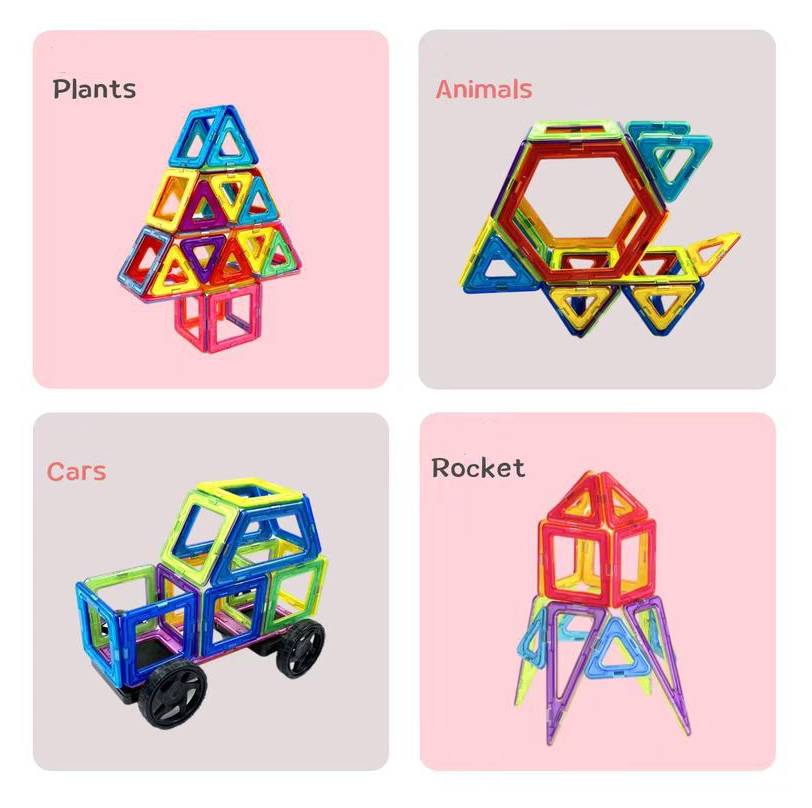 MontessoriLernwelt magnetische Bausteine Set für Kinder ab 3 Jahren