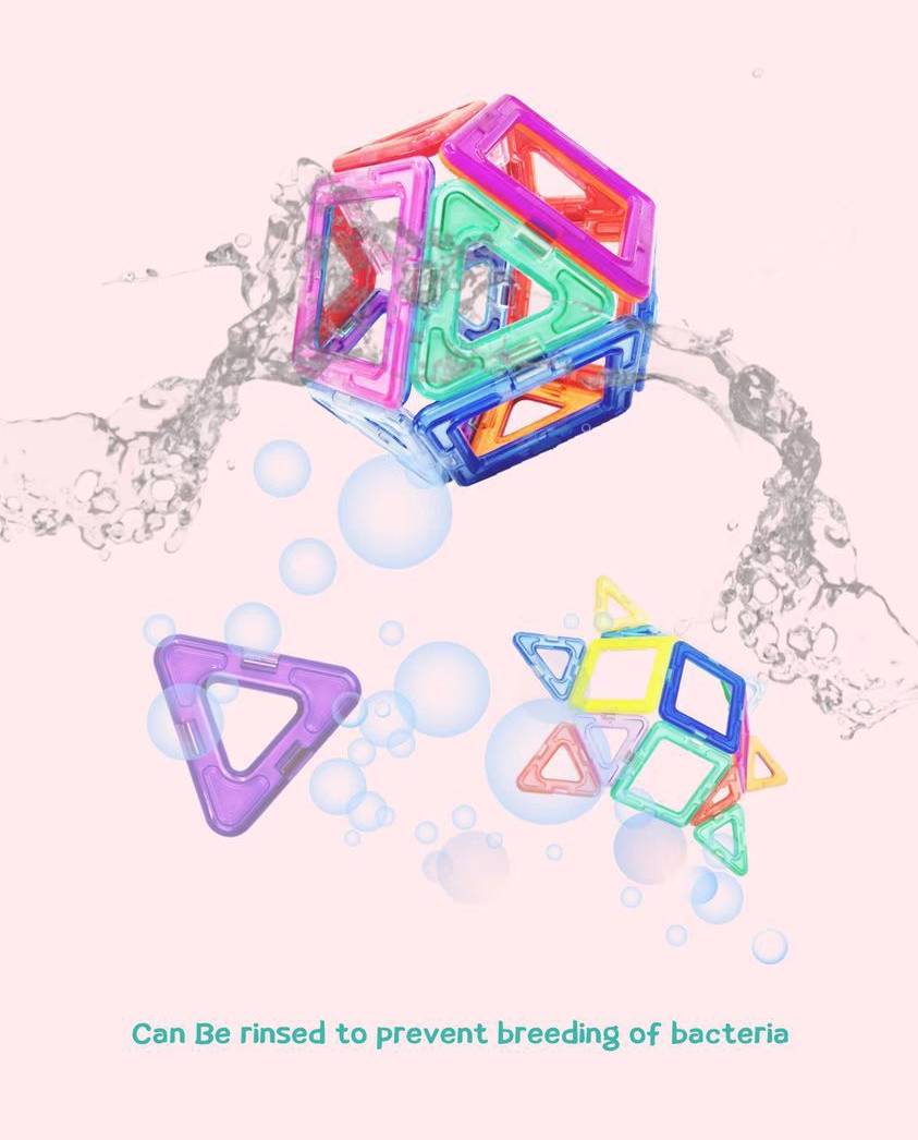 MontessoriLernwelt magnetische Bausteine Set für Kinder ab 3 Jahren