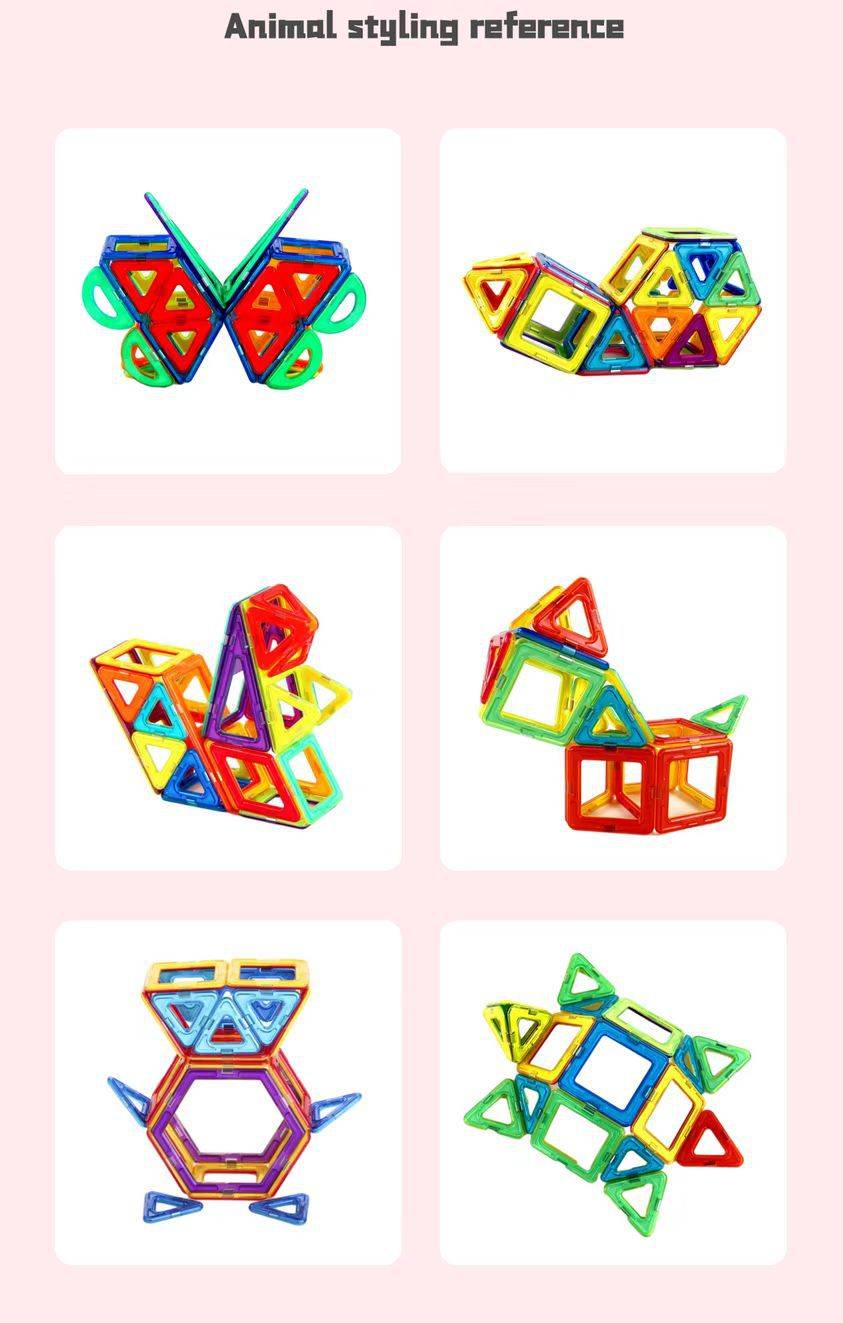 MontessoriLernwelt magnetische Bausteine Set für Kinder ab 3 Jahren