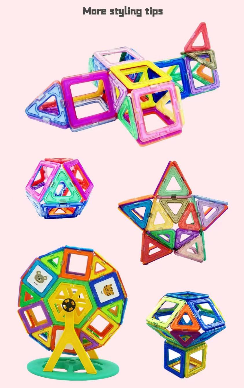 MontessoriLernwelt magnetische Bausteine Set für Kinder ab 3 Jahren