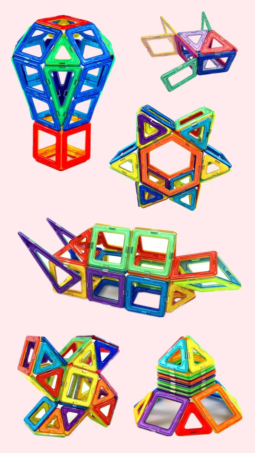 MontessoriLernwelt magnetische Bausteine Set für Kinder ab 3 Jahren