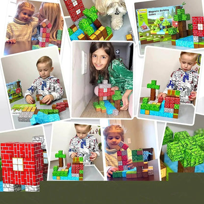 Montessori magnetiske byggeklodser – kreativt byggesæt