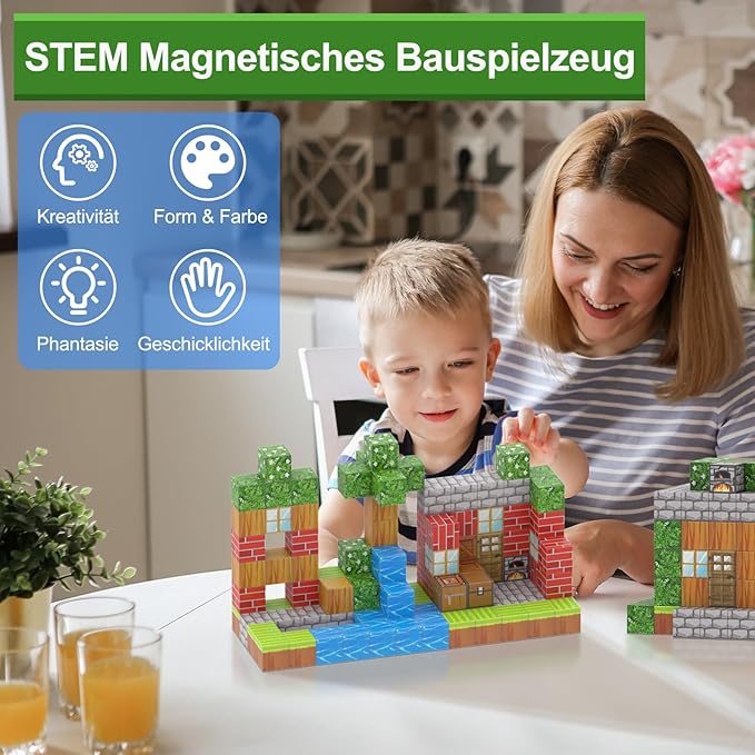 Montessori magnetiske byggeklodser – kreativt læringslegetøj