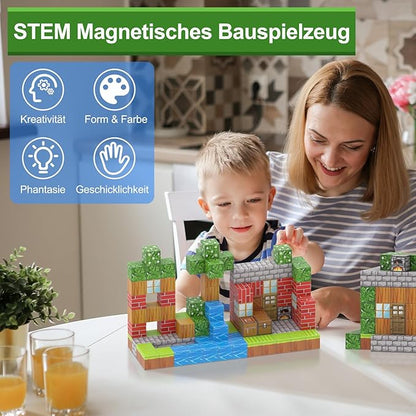 Montessori magnetiske byggeklodser – kreativt læringslegetøj