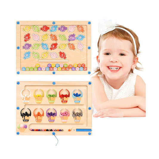 2 in 1 Montessori Magnetic Game Labyrinth