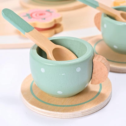 Kinder Tee Set aus Holz für fantasievolle Rollenspiele