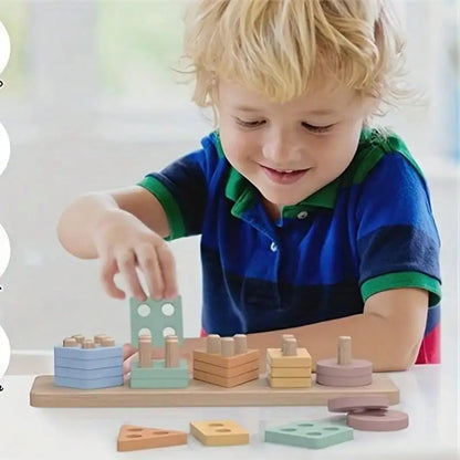 Jouet de tri de formes en bois Montessori