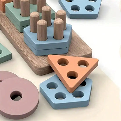 Jouet de tri de formes en bois Montessori