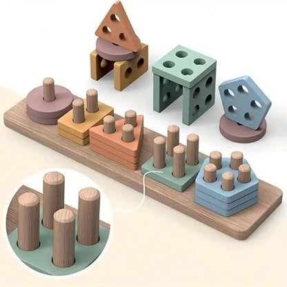 Jouet de tri de formes en bois Montessori