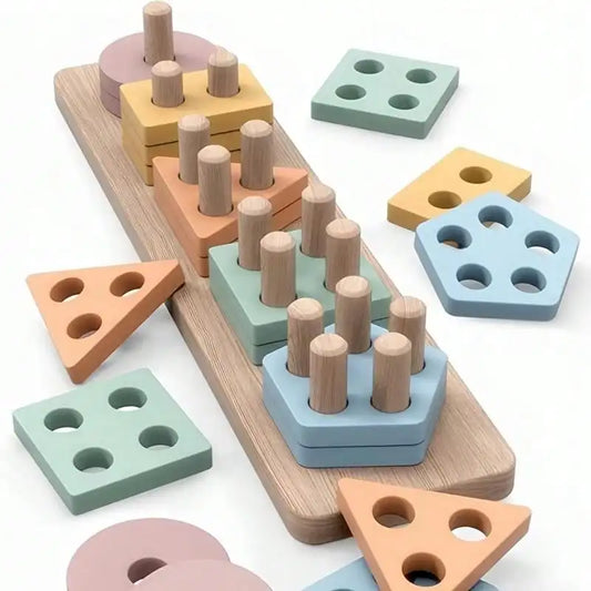 Jouet de tri de formes en bois Montessori