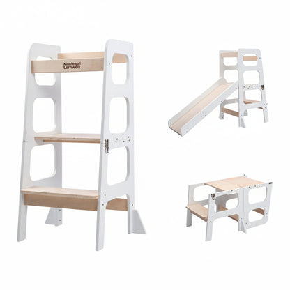 Montessori Learning Tower 3-in-1 – With Slide & Table