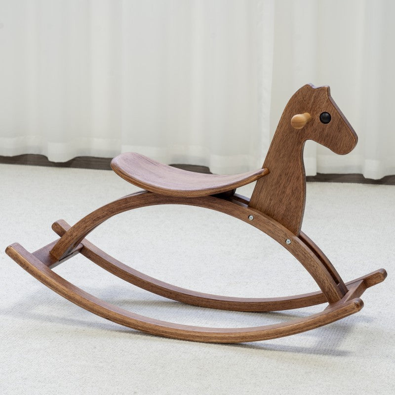 Montessori Wooden Rocking Horse – Safe Rocking Toy Made of Solid Wood for Toddlers