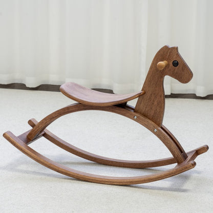 Montessori Wooden Rocking Horse – Safe Rocking Toy Made of Solid Wood for Toddlers