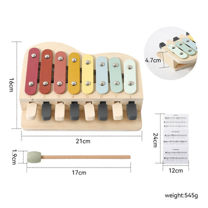 Retoo Kinder-Xylophon – 8-töniges Glockenspiel Aus Holz, Bunt, Mit 2 Schlägeln, Pädagogisches Musikspielzeug Ab 3 Jahren Retoo Kinder-Xylophon – 8-töniges Glockenspiel Aus Holz, Bunt, Mit 2 Schlägeln, Pädagogisches Musikspielzeug Ab 3 Jahren