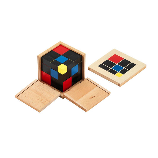 MontessoriLernwelt Binomischer und Trinomischer Würfel aus Holz – Mathematisches Lernmaterial für Kinder
