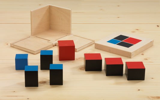MontessoriLernwelt Binomischer und Trinomischer Würfel aus Holz – Mathematisches Lernmaterial für Kinder