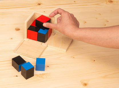 MontessoriLernwelt Binomischer und Trinomischer Würfel aus Holz – Mathematisches Lernmaterial für Kinder