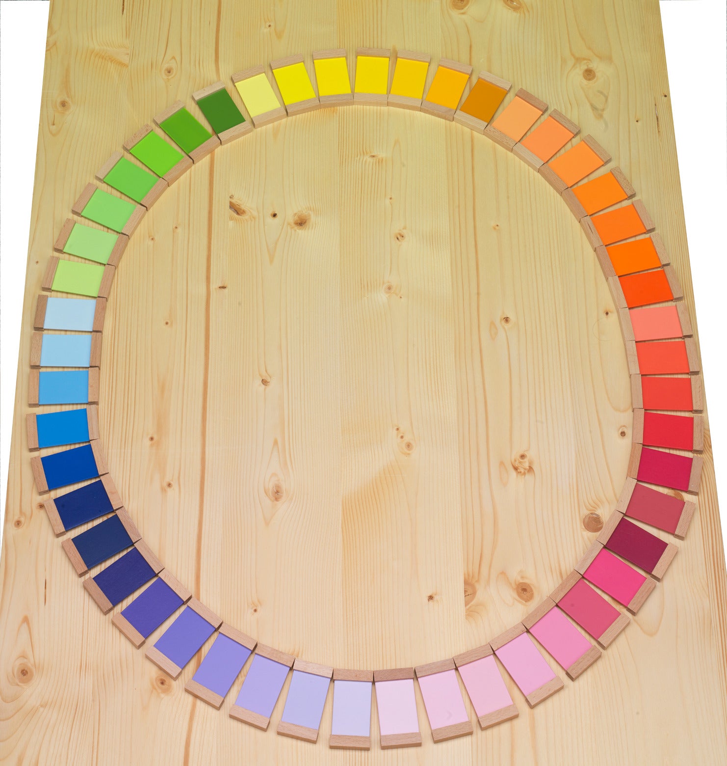 Montessori Farbtäfelchen Set I–III Farben lernen und sortieren