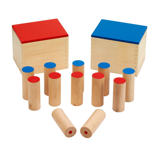 Montessori Geräuschdosen Holz Set zur Förderung des Hörsinns