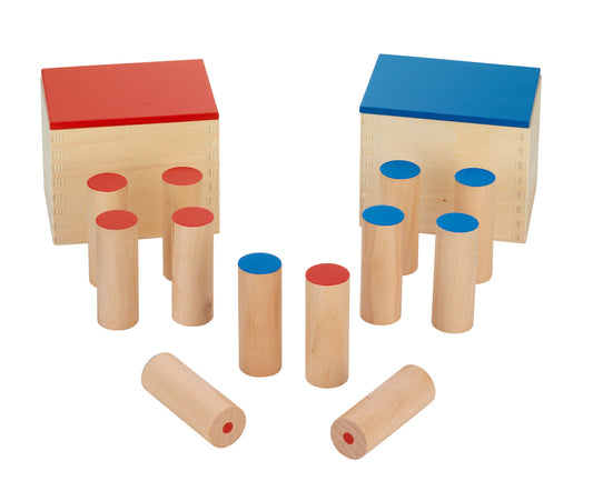 Montessori Geräuschdosen Holz Set zur Förderung des Hörsinns