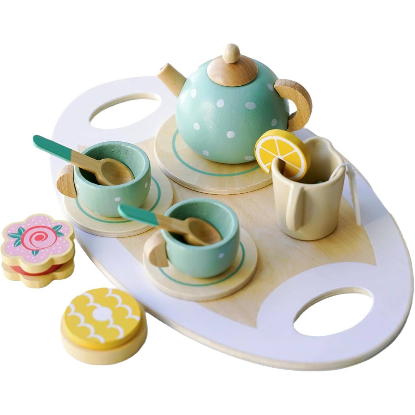 MontessoriLernwelt Hauptbild – Montessori Holz Teeset für Kinder Rollenspiel & Fantasie Spielzeug