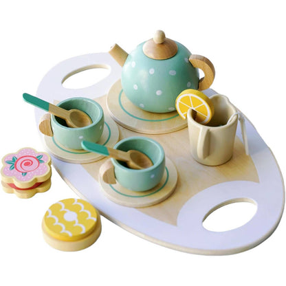 MontessoriLernwelt Hauptbild – Montessori Holz Teeset für Kinder Rollenspiel & Fantasie Spielzeug