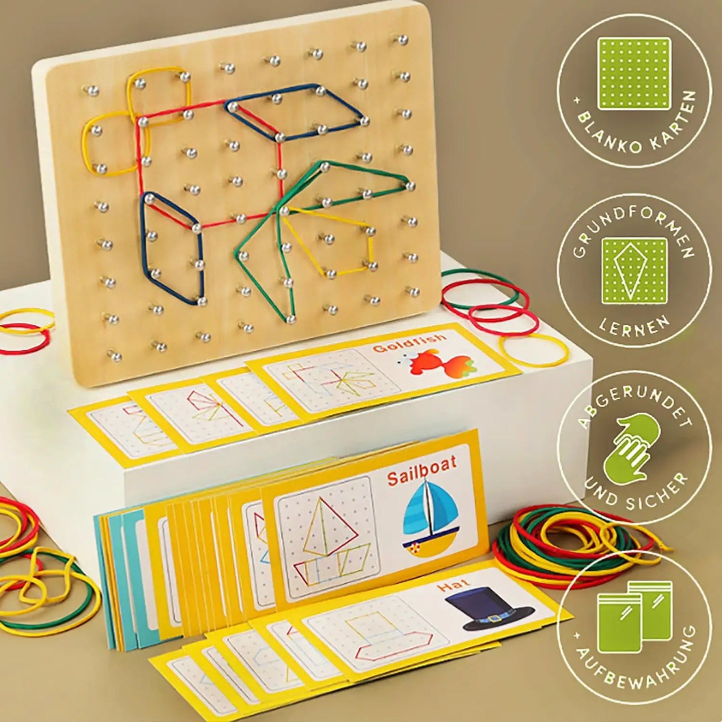 Montessori Kreatives Holz Geoboard