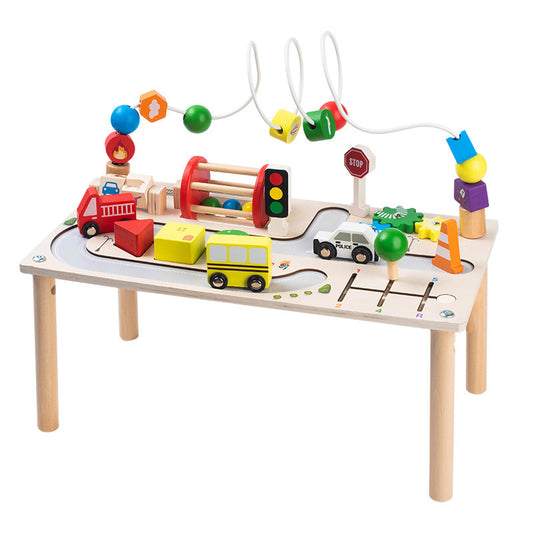 Montessori Aktivitätstisch aus Holz Busy Board für Kinder